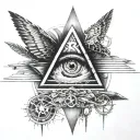 Illuminati tattoo design idea