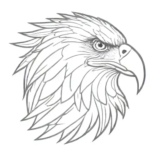 Philippine eagle head tattoo design idea