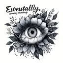 The words "Eventually, everything connects." tattoo design idea