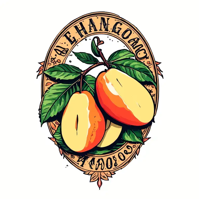 mangoes tattoo design idea