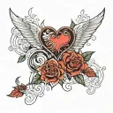 experimental and alternative design with a love message tattoo design idea