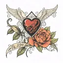 experimental and alternative design with a love message tattoo design idea