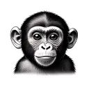 Baby Monkey tattoo design idea