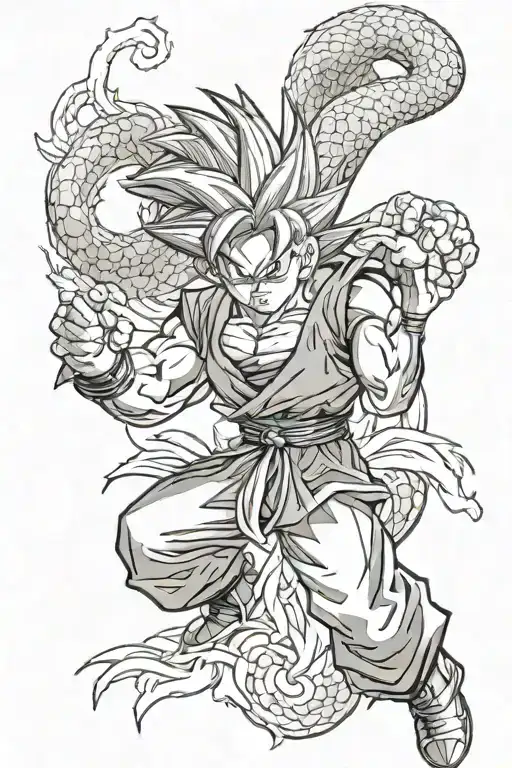 dragon ball z tattoo design idea