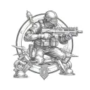combat engineer tattoo design idea