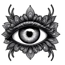 Evil Eye Mandala tattoo design idea