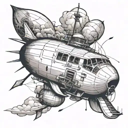I want a tattoo sketch that resembles grinding, hustling, money, sucsess and being self made and maybe a blimp that has  tattoo design idea