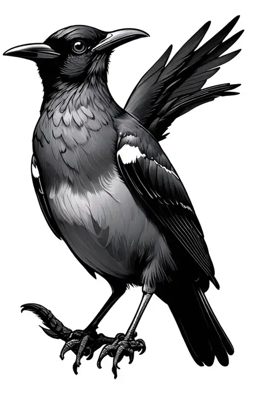magpie Collingwood tattoo design idea