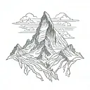 matterhorn mountain peak tattoo design idea
