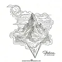 matterhorn mountain peak tattoo design idea