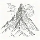 matterhorn mountain peak tattoo design idea