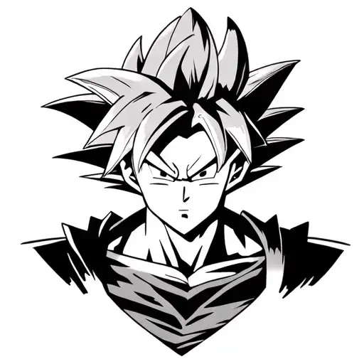 ultra instinct goku tattoo design idea