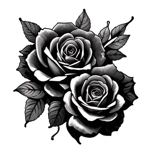 love and hate tattoo design idea