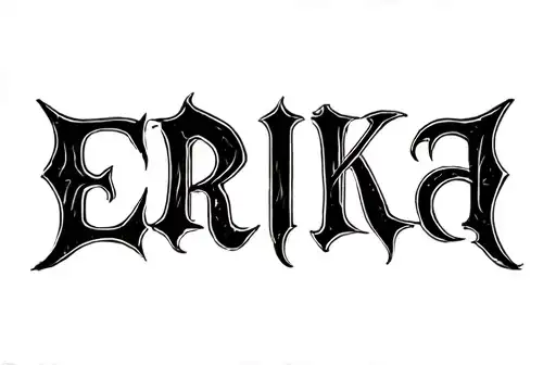 "Erika" tattoo design idea