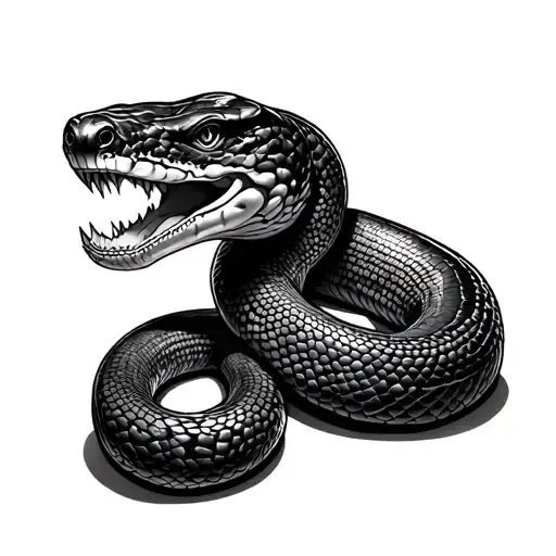 Anaconda tattoo design idea
