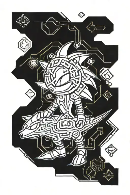 sonic the hedgehog tattoo design idea