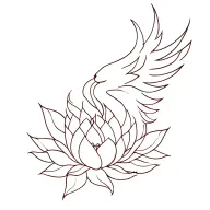 phoenix lotus flower wolf tattoo design idea