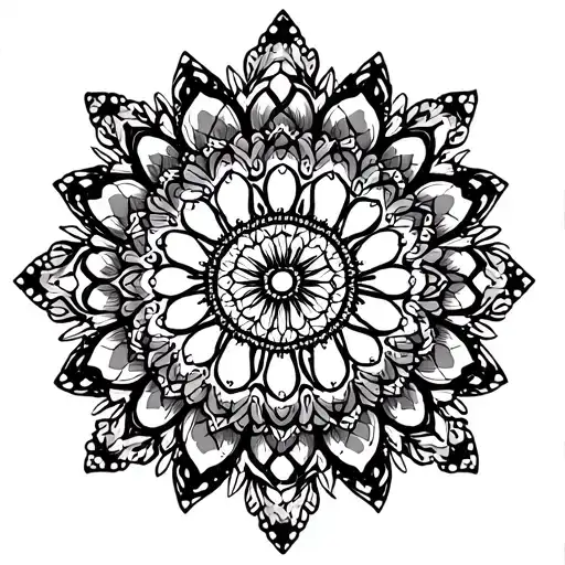 dot work mandala gap fillers tattoo design idea