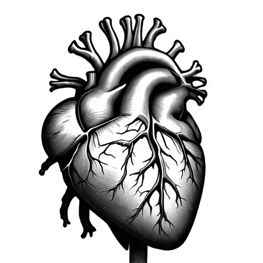 ANATOMY OF HEART tattoo design idea