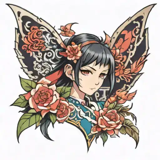 anime characters tattoo design idea