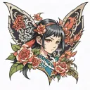 anime characters tattoo design idea