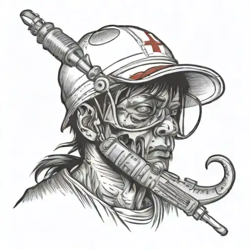 surgeon , hospital ,bloody  tattoo design idea