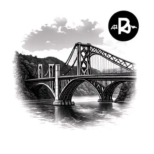 new river gorge bridge tattoo design idea