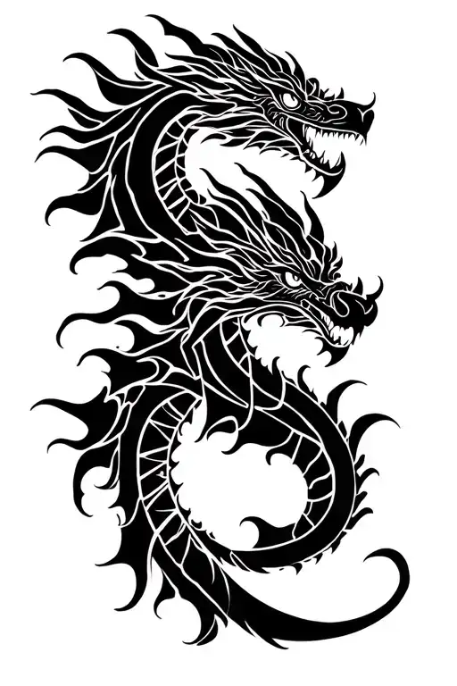 tribal tattoo  DRAGON tattoo design idea