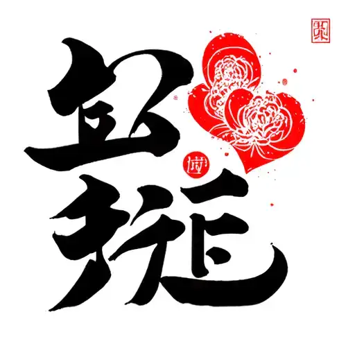 Kanji Japanese Love tattoo design idea