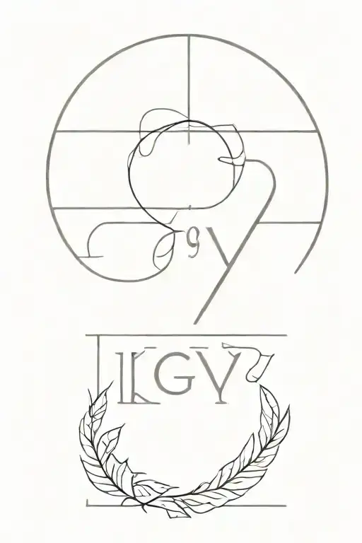 text 'IGY6' us tattoo design idea