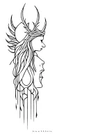 hel nordic godess of death tattoo design idea