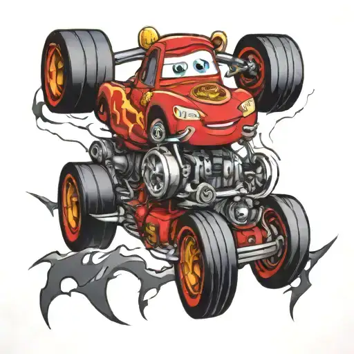 lightning mcqueen tattoo design idea