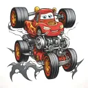 lightning mcqueen tattoo design idea