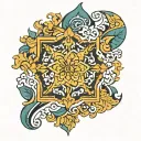 Spanish tile pattern tattoo design idea