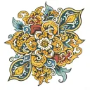 Spanish tile pattern tattoo design idea