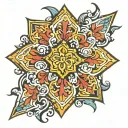 Spanish tile pattern tattoo design idea