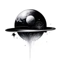 Coverup Space tattoo design idea