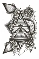 Triangle prism tattoo design idea