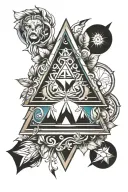 Triangle prism tattoo design idea