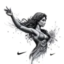 Nike Goddess tattoo design idea