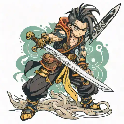 gutz anime beresrk with a huge sword going tattoo design idea