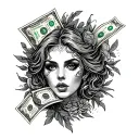 sex, drug, money tattoo design idea
