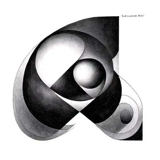 Salvador Dali sacred geometry tattoo design idea