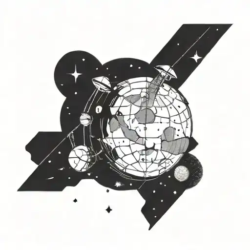 astronomy tattoo design idea