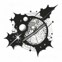astronomy tattoo design idea