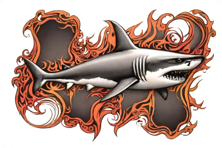 shark tattoo design idea