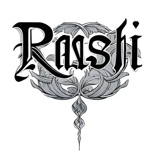 "Raashi" Roman numerals tattoo design idea