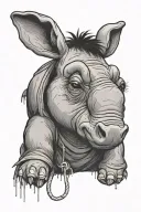 Eeyore suicide tattoo design idea