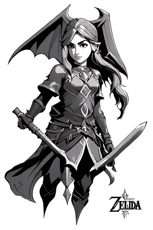 the legend of Zelda twilight princess tattoo design idea