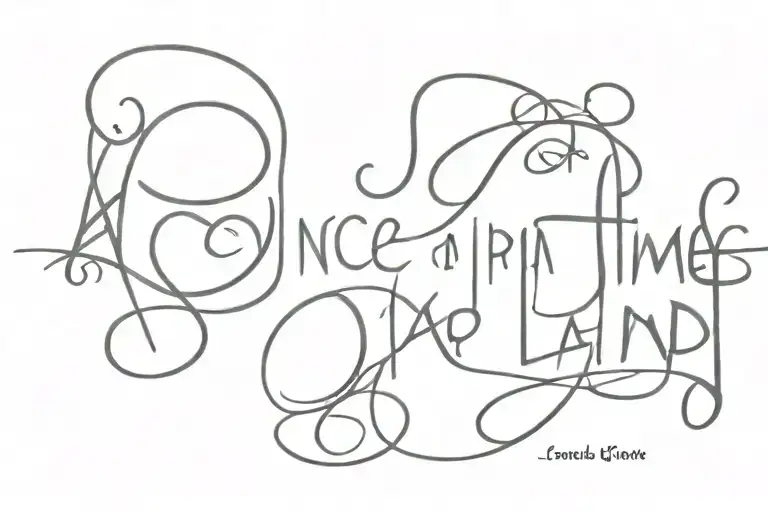 quote "Once upon a time in a land long since burned to ash..." tattoo design idea